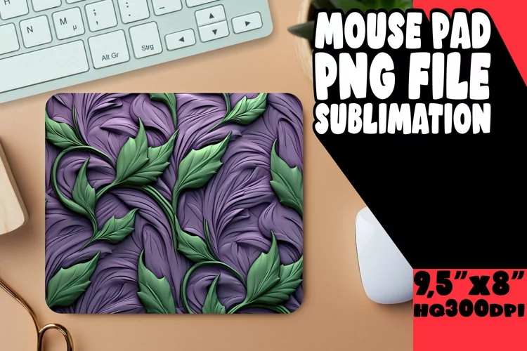 Stylish 3D Flower Sublimation Mouse Pads