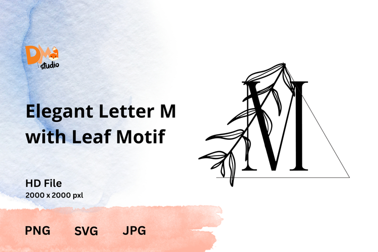 Leaf Monogram Svg Image 15
