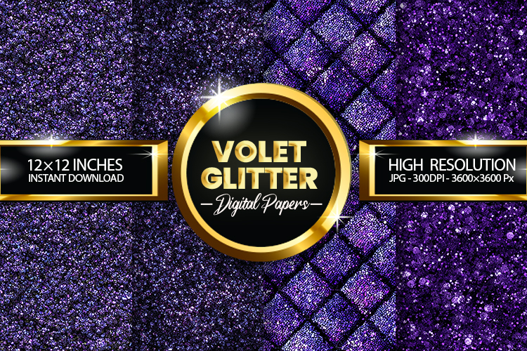 Volet Glitter Digital Papers - 04 variations