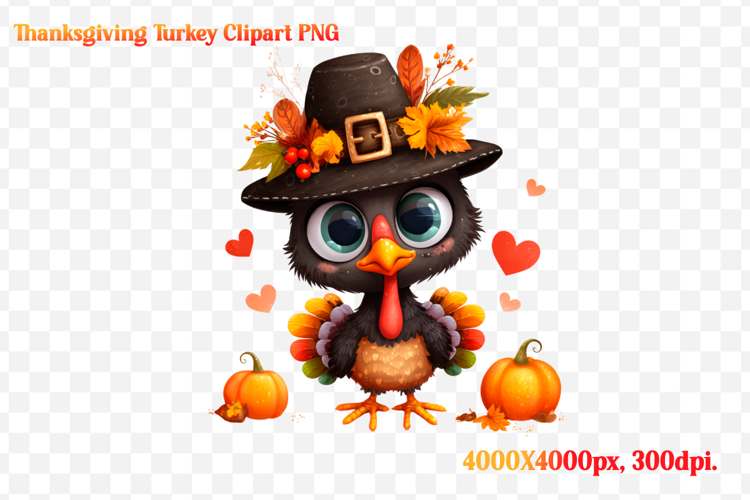 Funny Thanksgiving Turkey Clipart PNG