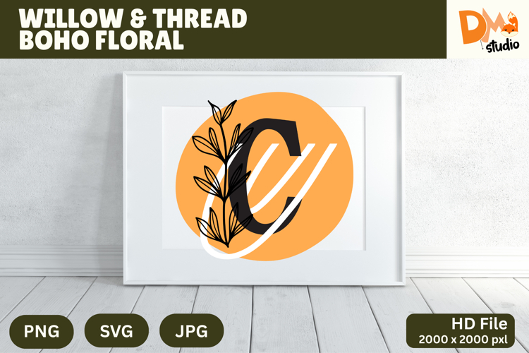 Willow   Thread Boho Floral Monogram