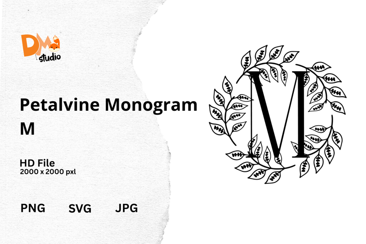 Floral Monogram Letter Svg Image 9