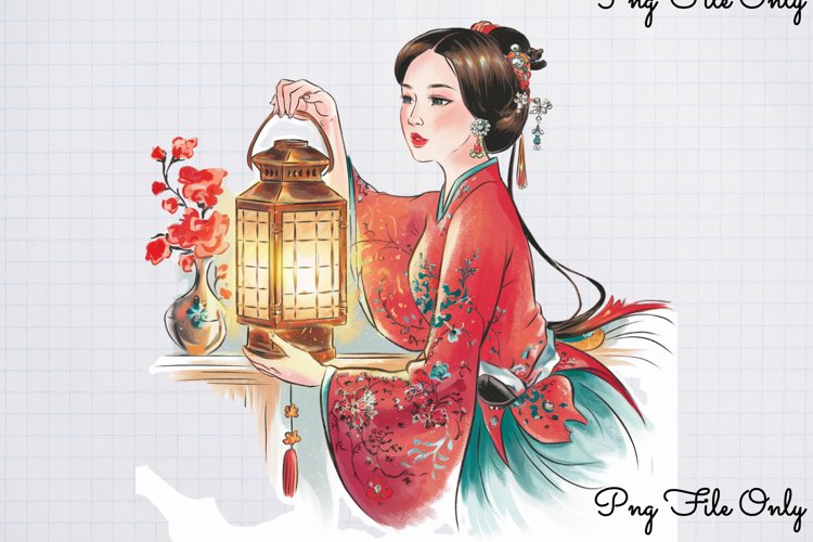 South East Asian Girls Clipart PNG example image 1