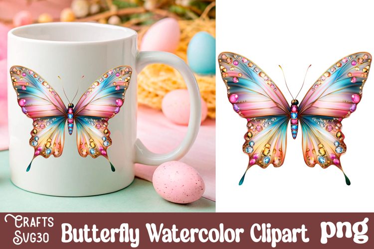 Watercolor Butterfly Clipart Image 8