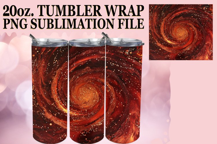 Elegant Red Glitter Sublimation Tumbler example image 1