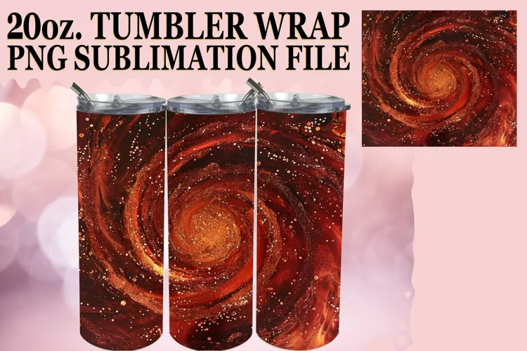 Elegant Red Glitter Sublimation Tumbler