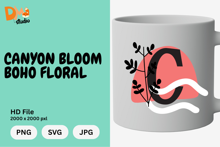 Boho Floral Svg Image 20