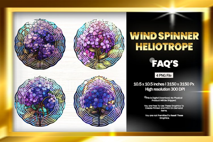 Heliotrope Wind Spinner Sublimation - 04 Variations example image 1