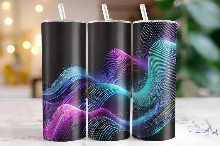 Abstract Waves Tumbler Wrap | Sublimation | Tumblers