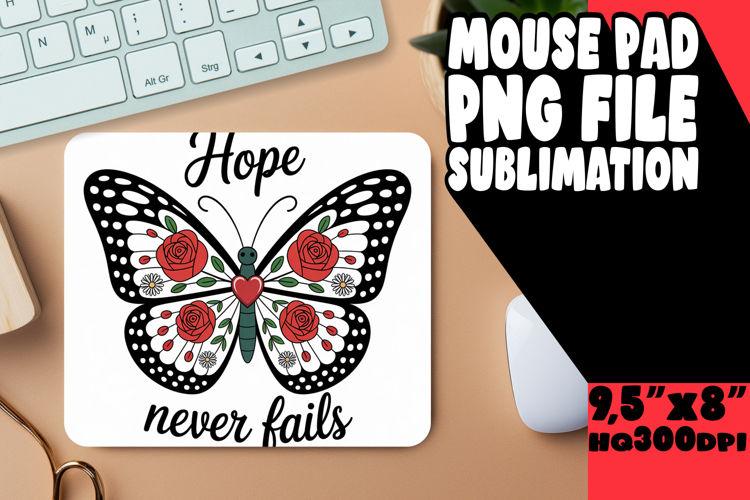 BLISSFUL desk pad Artistic PNG, Butterfly
