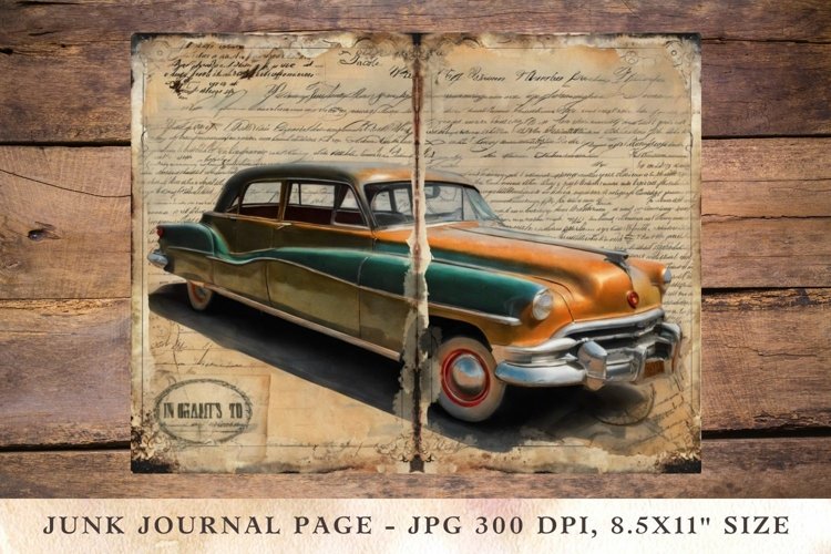 Printable Junk Journal Pages travel postcard 1 example image 1