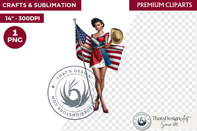4th of July Character PNG, Patriotic Americana Portraits