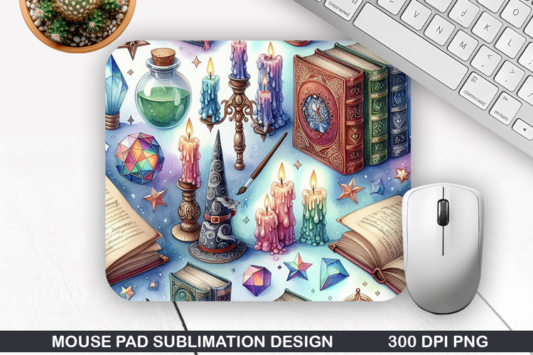 Books Mouse Pad, Halloween Mouse Pad PNG Design