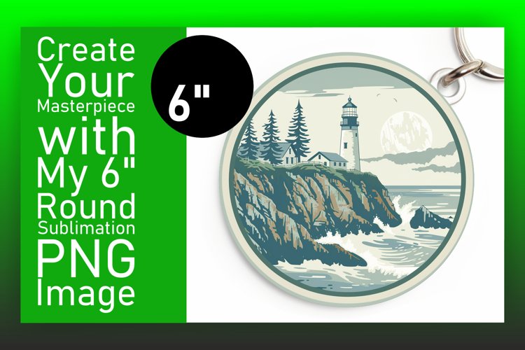 Sublimation Circle - Landscape Car Coaster Art