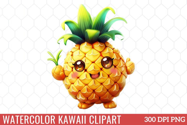 Watercolor Kawaii Clipart