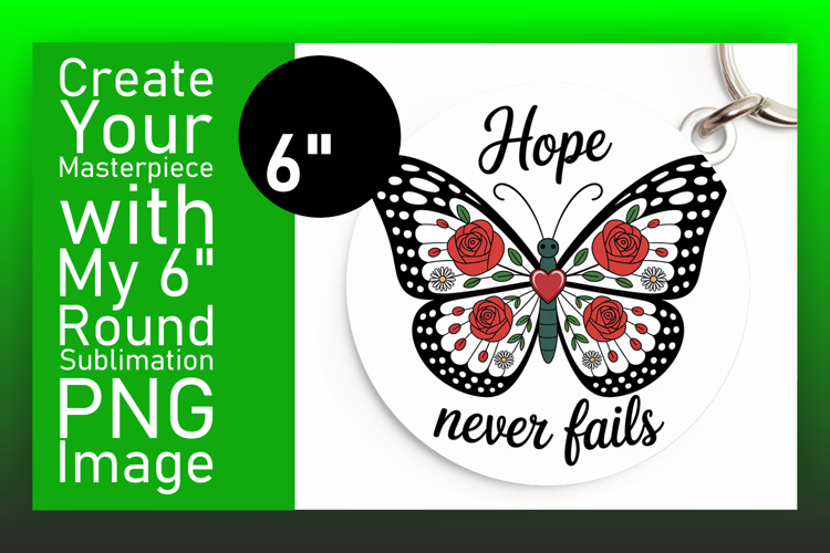 Chic Circle Coaster PNG Design , Butterfly