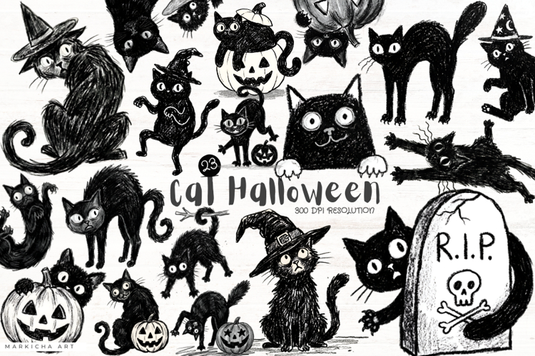 Halloween Black Cat Clipart