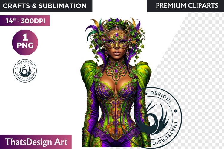 Mardi Gras Carnival Masquerade Clipart PNG scrapbooking