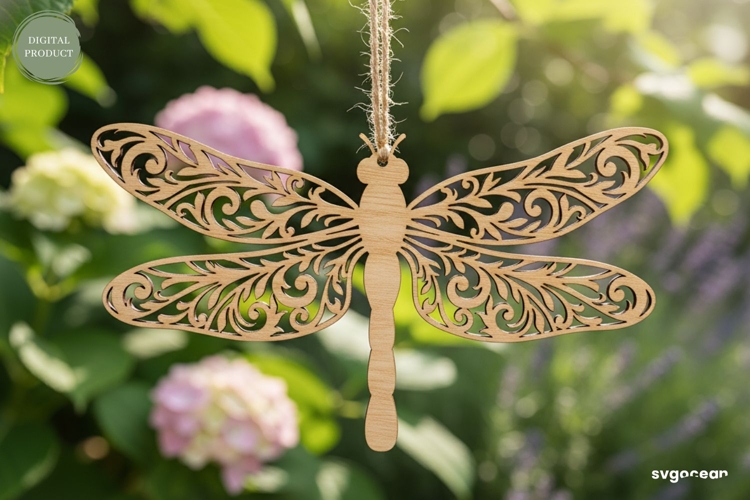 Spring Dragonfly Ornament Laser Cut | Glowforge | SVG