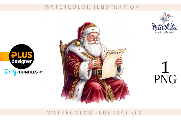 Christmas Santa in Elegant Attire