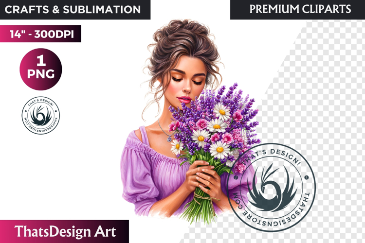 Lavender Clipart PNG, French Country Botanical sublimation