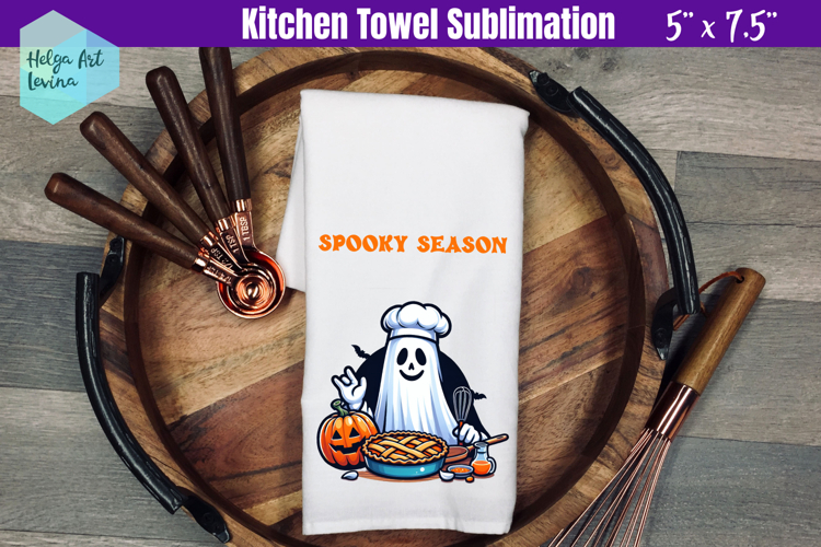 Ghost Kitchen Towel Sublimation