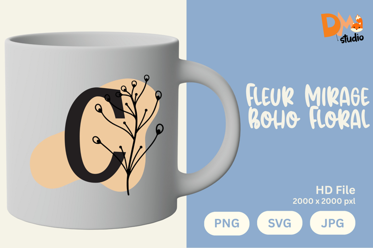 Fleur Mirage Boho Floral Monogram