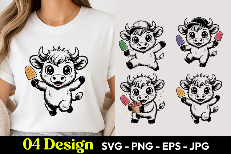 Cute Cartoon Cow Image 13