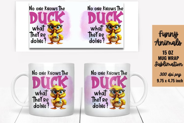 Funny Animals Mug Wrap Sublimation, Mug Wrap PNG example image 1
