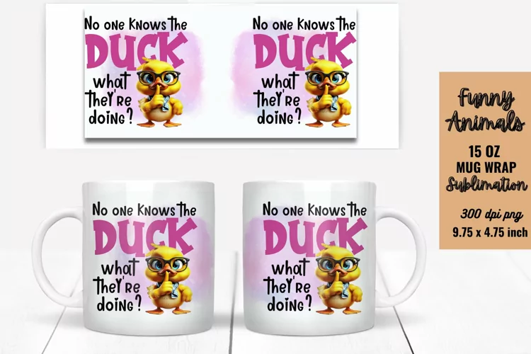 Funny Animals Mug Wrap Sublimation, Mug Wrap PNG