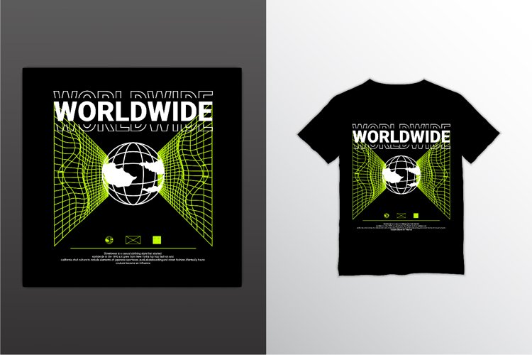 Worldwide writing design, suitable for screen printing