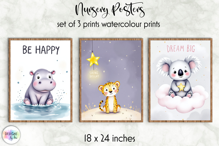 Dream Big Nursery Posters, Inspirational Kids Wall Art