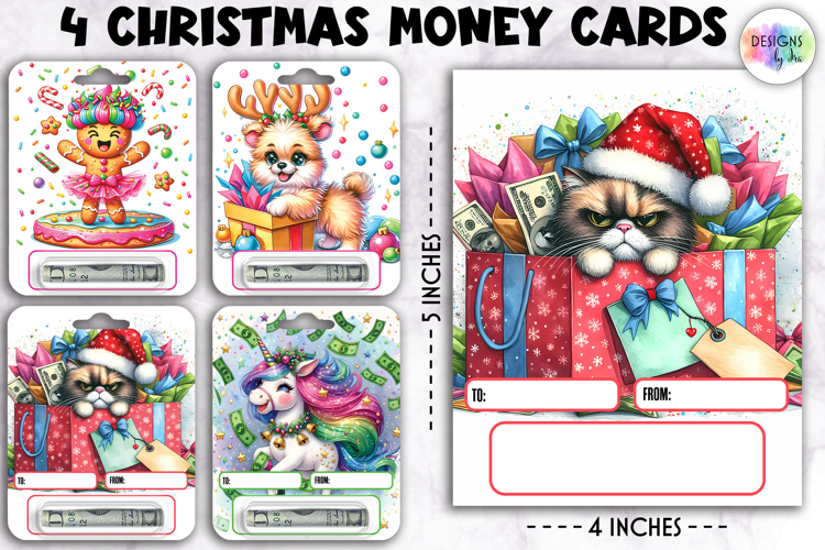 Christmas Money Cards, Printable Gift Card Holders