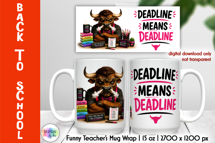 Funny Teacher Mug Wrap Sublimation, Back to School