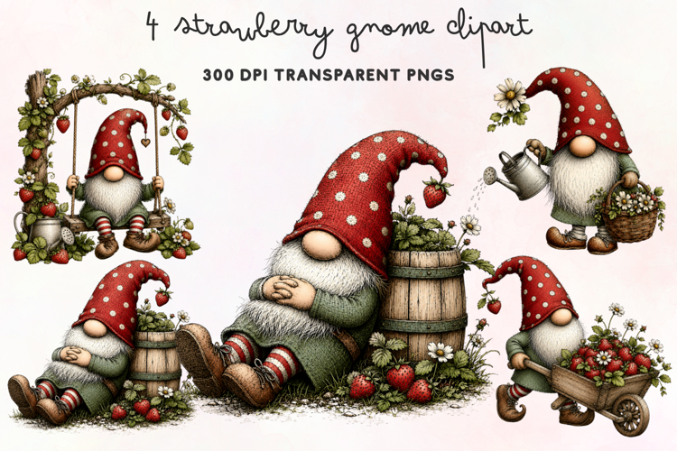 Cute Gnome Clipart Image 4