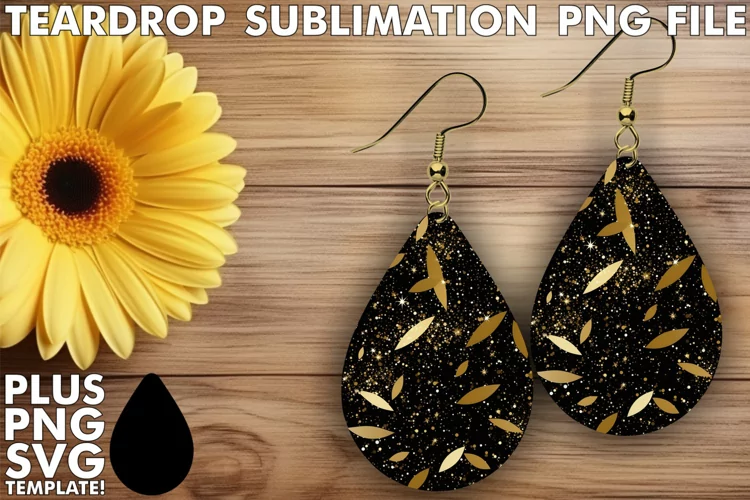 Luxe Teardrop Sparkle: Glitter and Gold Dangle Earrings