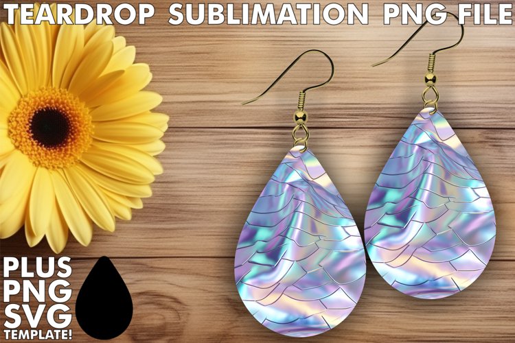 Holographic Wonders: Teardrop Earrings Sparkle