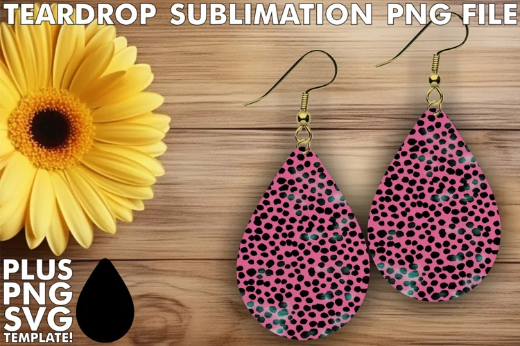 Colorful Sublimation Sparkle: Leopard Print Earrings