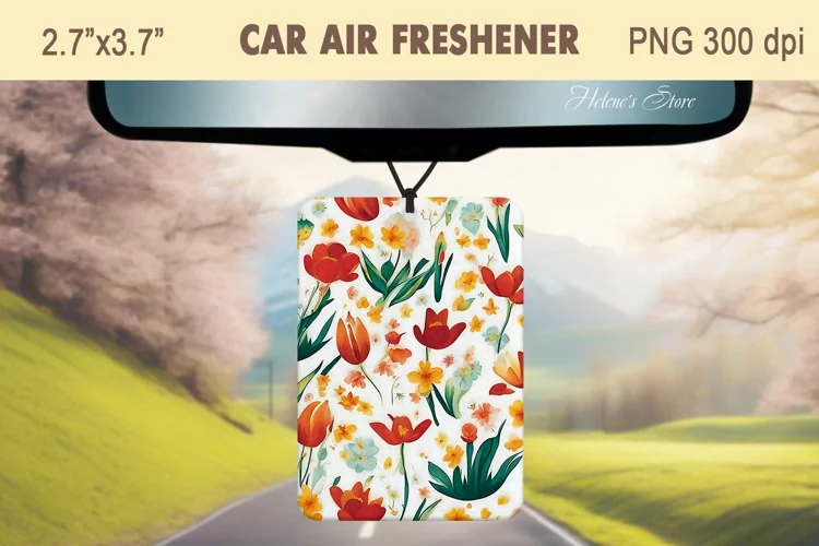 Spring Flowers Air Freshener Car|Car air freshin sublimating