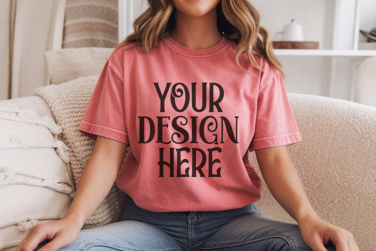 Watermelon Comfort Colors 1717 T-shirt Mockups,1717 Mockups