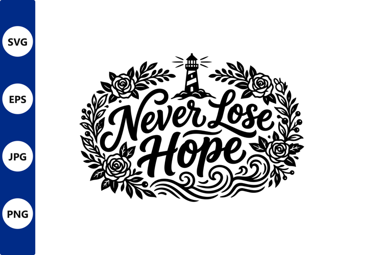 lighthouse wreath never lose hope