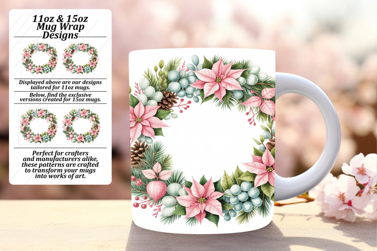 Unique 15oz Mug Wrap Png Design , Christmas