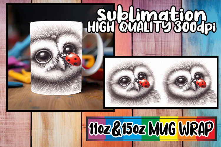 Sweet vibes 11oz 15oz sublimation wrap, Cute Animals
