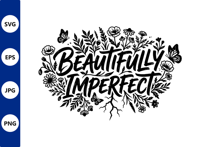 Beautifully imperfect floral lettering