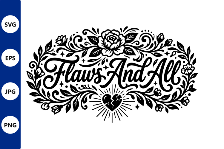 Floral vector ornate lettering
