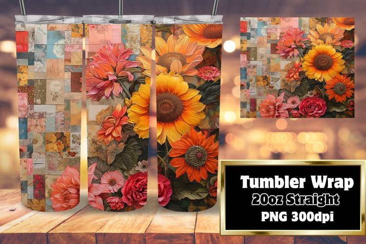 Colorful Embroidered 20oz Tumbler Sleeve example image 1