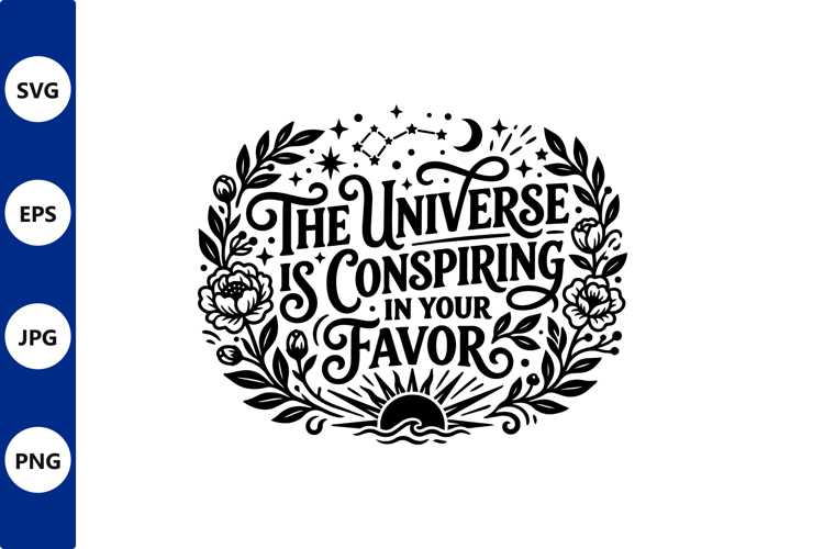 ornate circular typography with floral