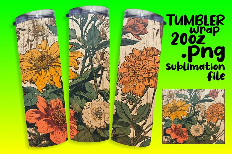 Classic Blossom Sublimation Tumbler - 20oz Dream