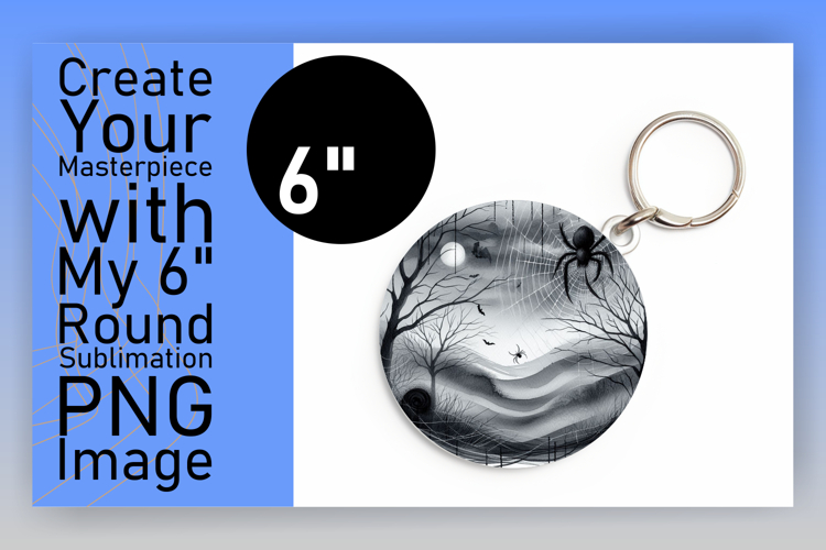 Elegant Circle PNG Keychain Design , Halloween