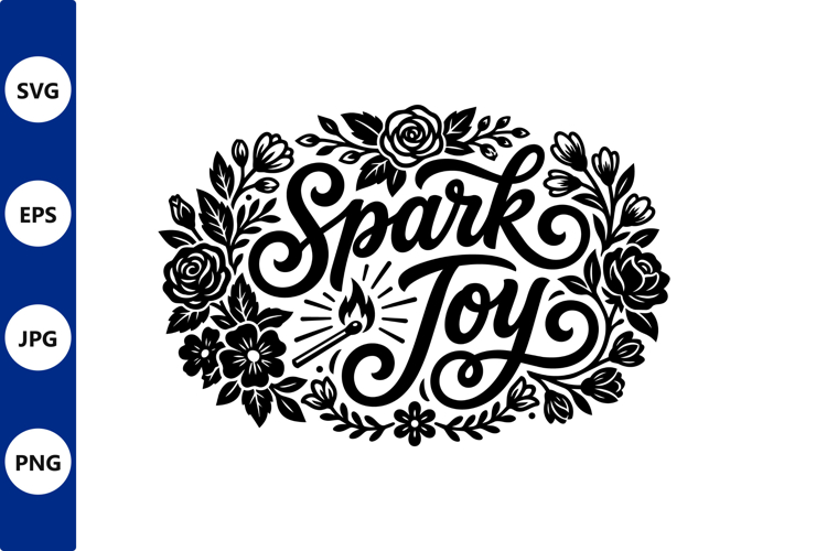 Spark Toy floral border logo